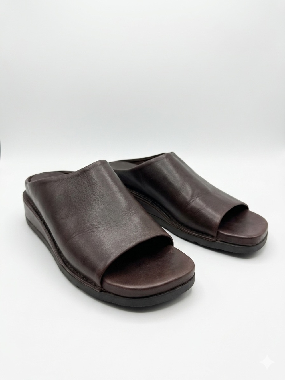 Cole Haan Womens Brown Leather Slide Sandals Mule Comfort Shoes Size 5.5”